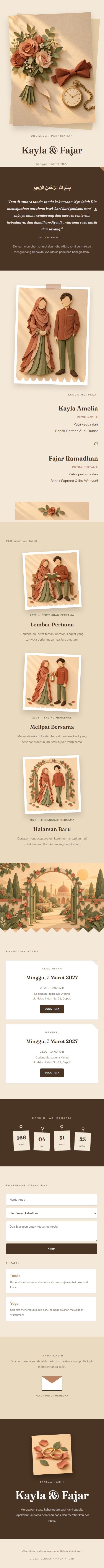 Contoh undangan pernikahan digital eksklusif Papercraft — ajakdatang.id