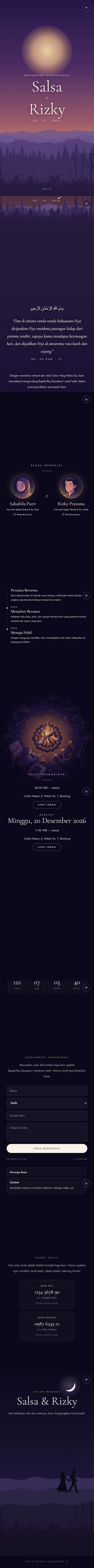 Contoh undangan pernikahan digital eksklusif Wedding Paralax Travel — ajakdatang.id